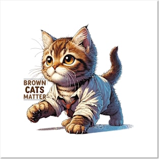 Purrfect Brown Tabby Cat Posters and Art